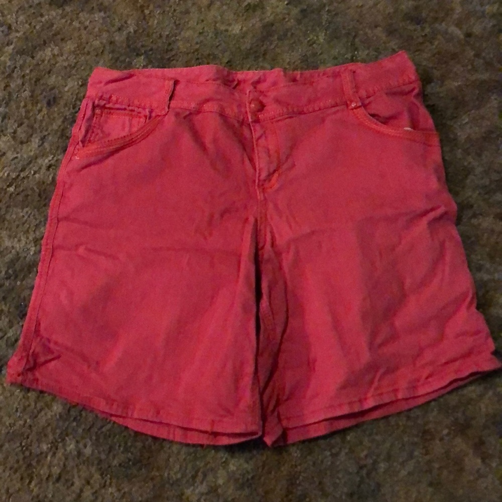 EUC Lane Bryant Red Denim Short Sz 18